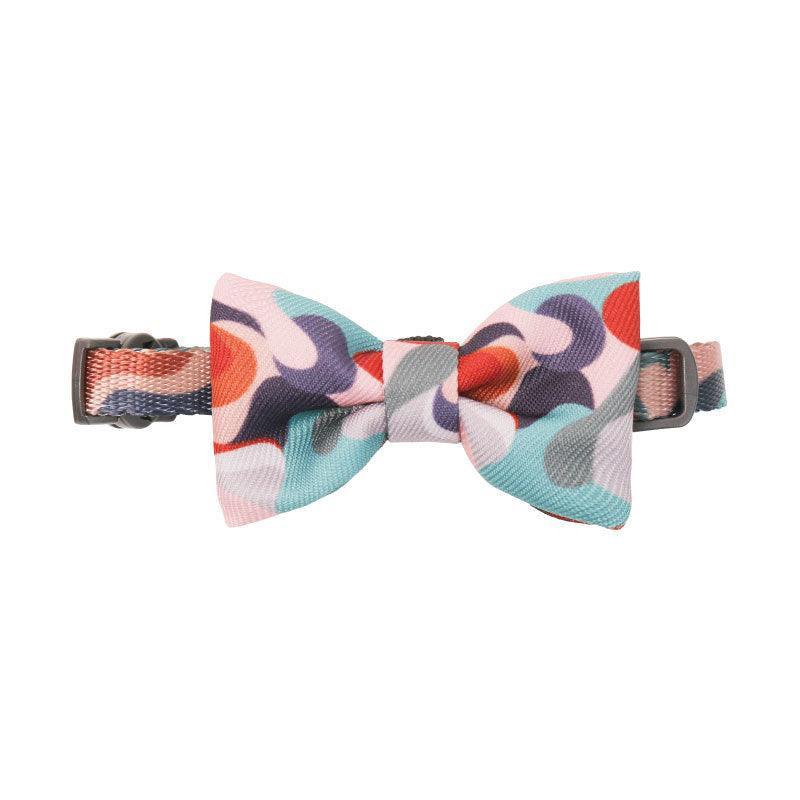 Casual Cotton Bow Tie Cat Collar - Stylish And Playful Accessory For Your Feline Friend-1