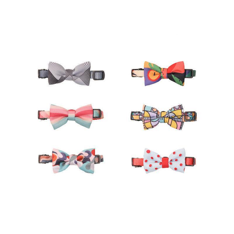 Casual Cotton Bow Tie Cat Collar - Stylish And Playful Accessory For Your Feline Friend-0