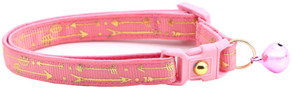 Metallic Gold Arrows Breakaway Cat Collar-10