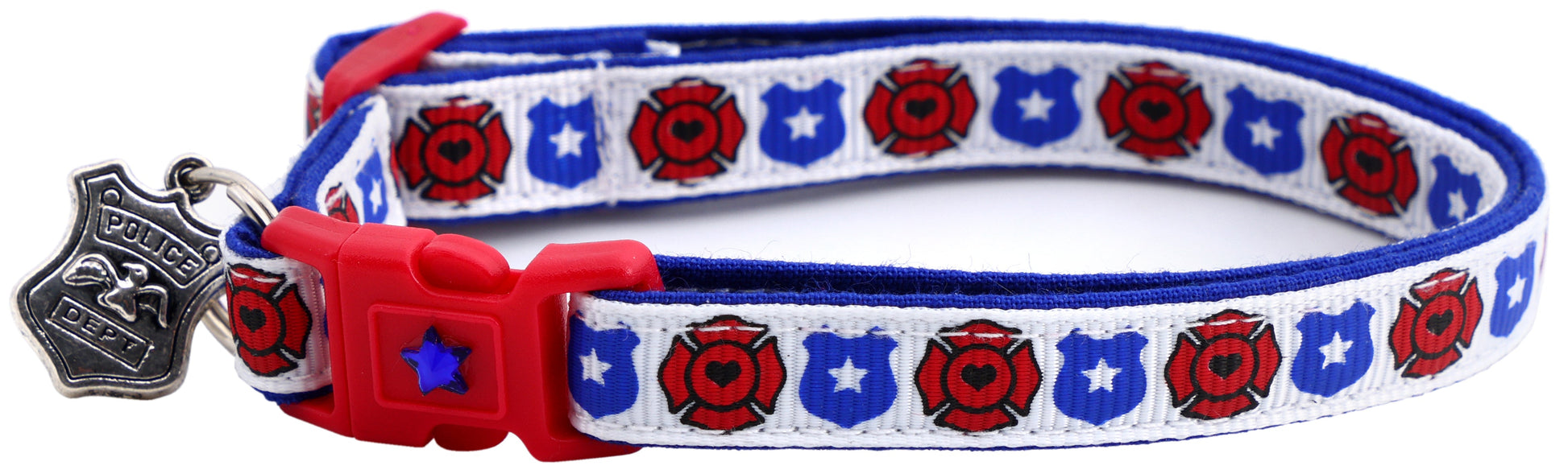 Fire and Police Badges Cat Collar-14