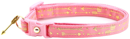 Metallic Gold Arrows Breakaway Cat Collar-18