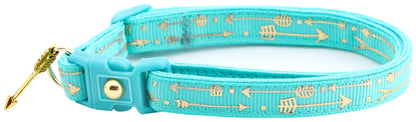 Metallic Gold Arrows Breakaway Cat Collar-20