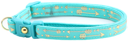 Metallic Gold Arrows Breakaway Cat Collar-36