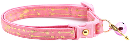 Metallic Gold Arrows Breakaway Cat Collar-26