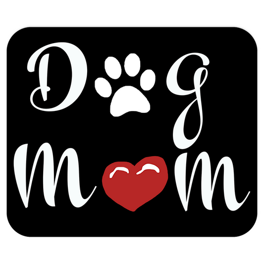 Dog Mom Heart Mousepad-0