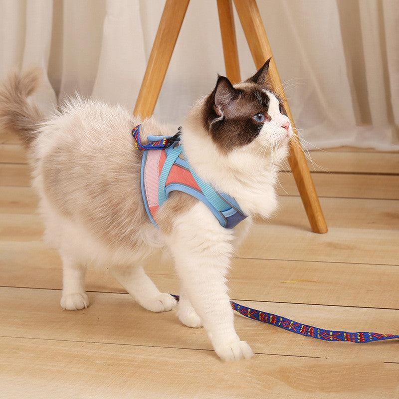 Escape-Proof Reflective Cat Harness And Leash Set-4