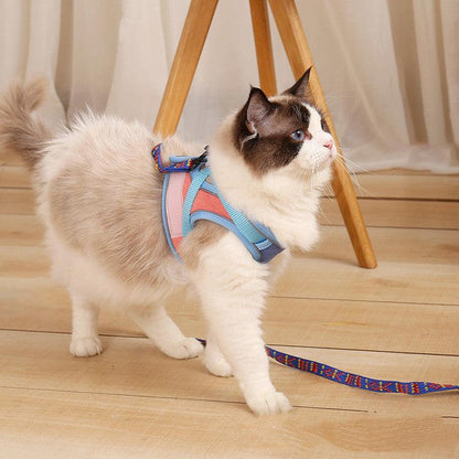 Escape-Proof Reflective Cat Harness And Leash Set-4