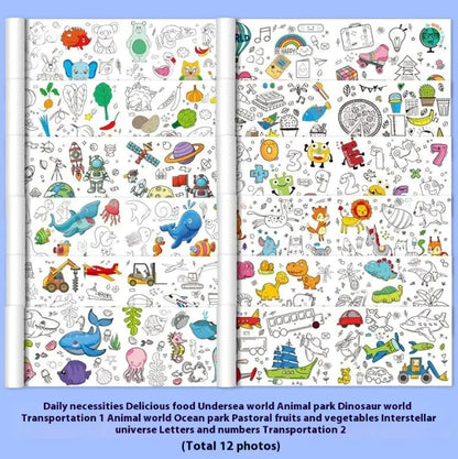 Kids Graffiti Coloring Scroll Roll