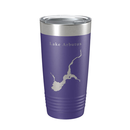 Lake Arbutus Map Tumbler Travel Mug Insulated Laser Engraved Coffee Cup Wisconsin 20 oz-15