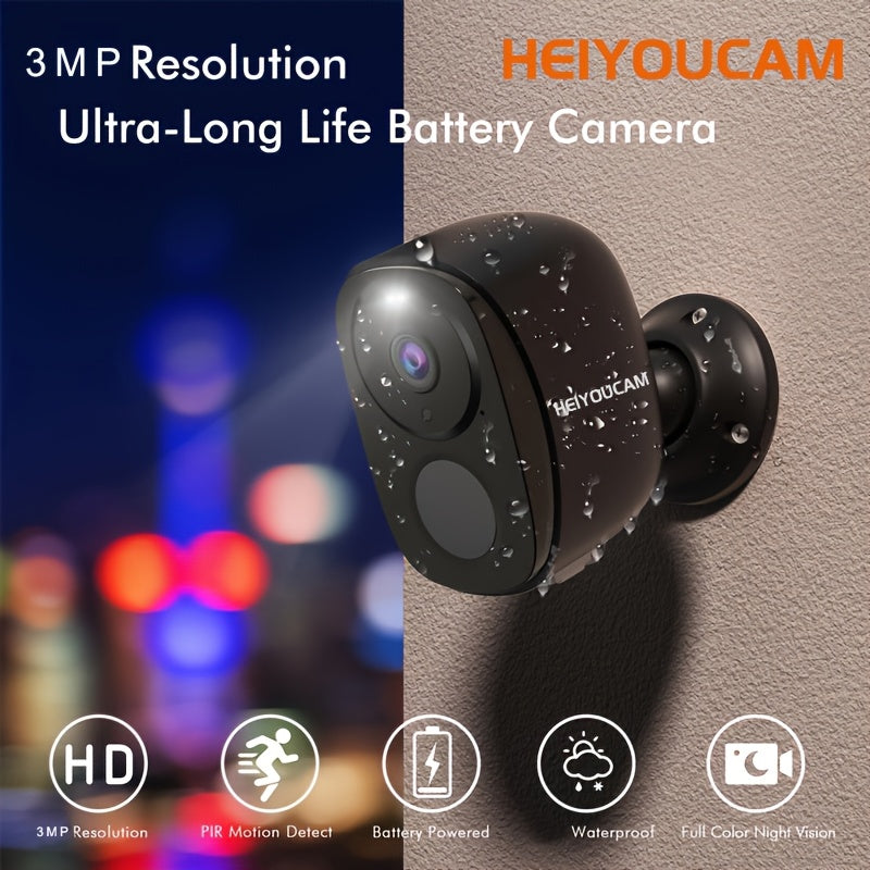NNETM 2 Set Wireless Solar Security Camera 3MP Outdoor-2