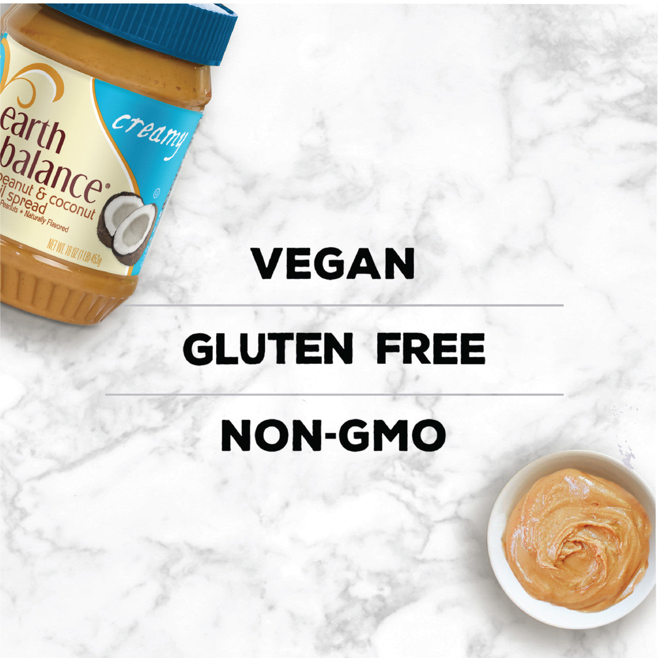 Earth Balance Creamy Coconut Peanut Butter (12x16 Oz)-4