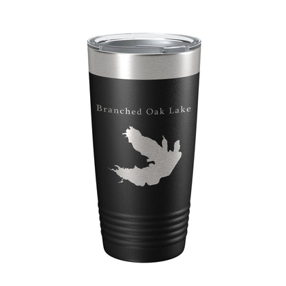 Branched Oak Lake Map Tumbler Travel Mug Insulated Laser Engraved Coffee Cup Nebraska 20 oz-5