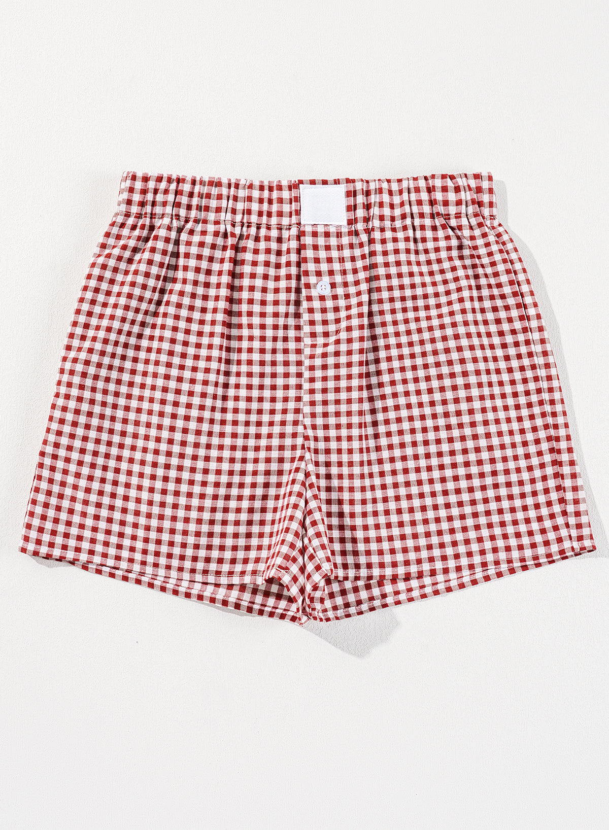 Gingham High Waist Shorts-0