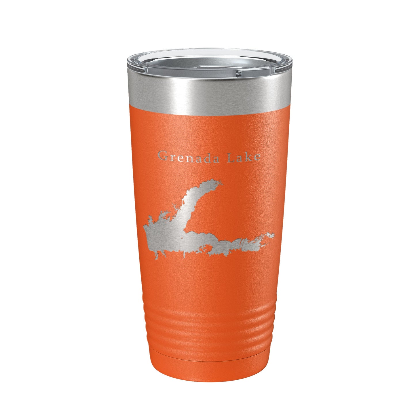 Grenada Lake Map Tumbler Travel Mug Insulated Laser Engraved Coffee Cup Mississippi 20 oz-17