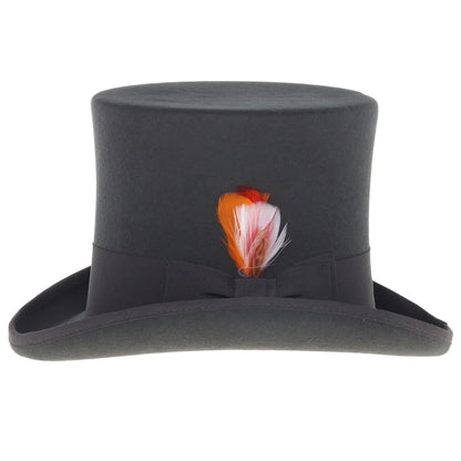 Charcoal Wool Top Hat-1