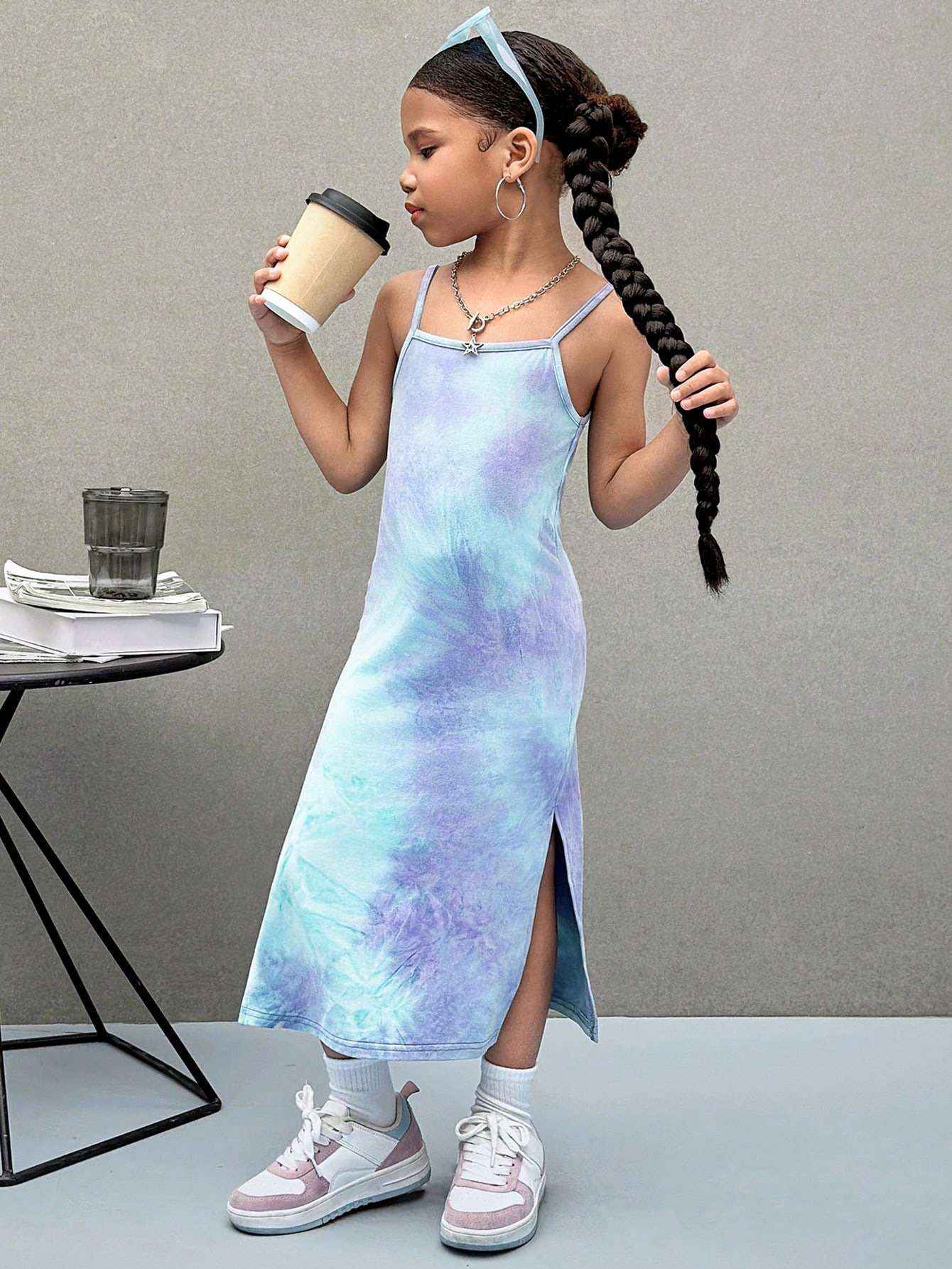 Chill Vibes Ice Pop Swirl Tie-Dye Midi Dress-0