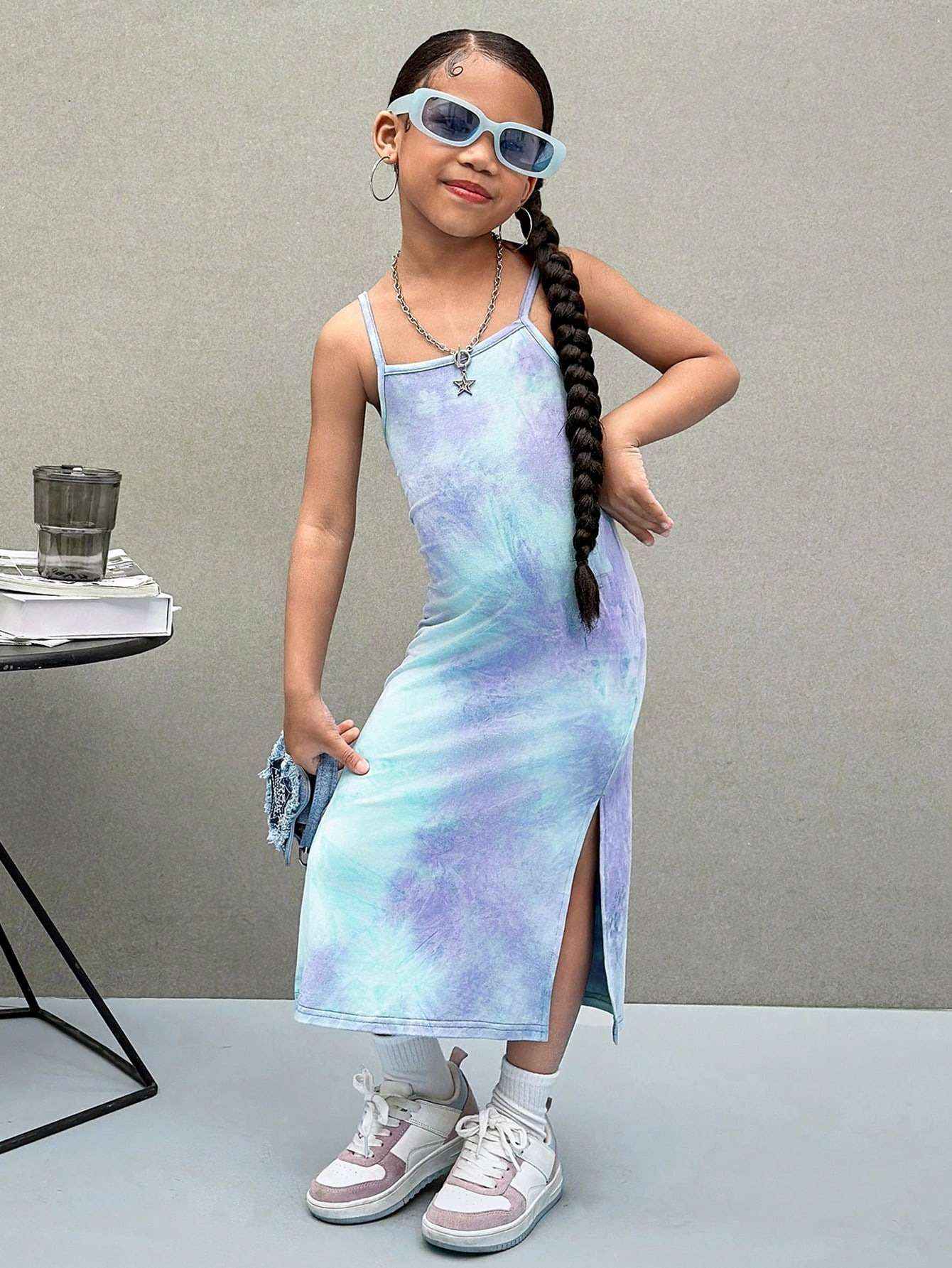 Chill Vibes Ice Pop Swirl Tie-Dye Midi Dress-1