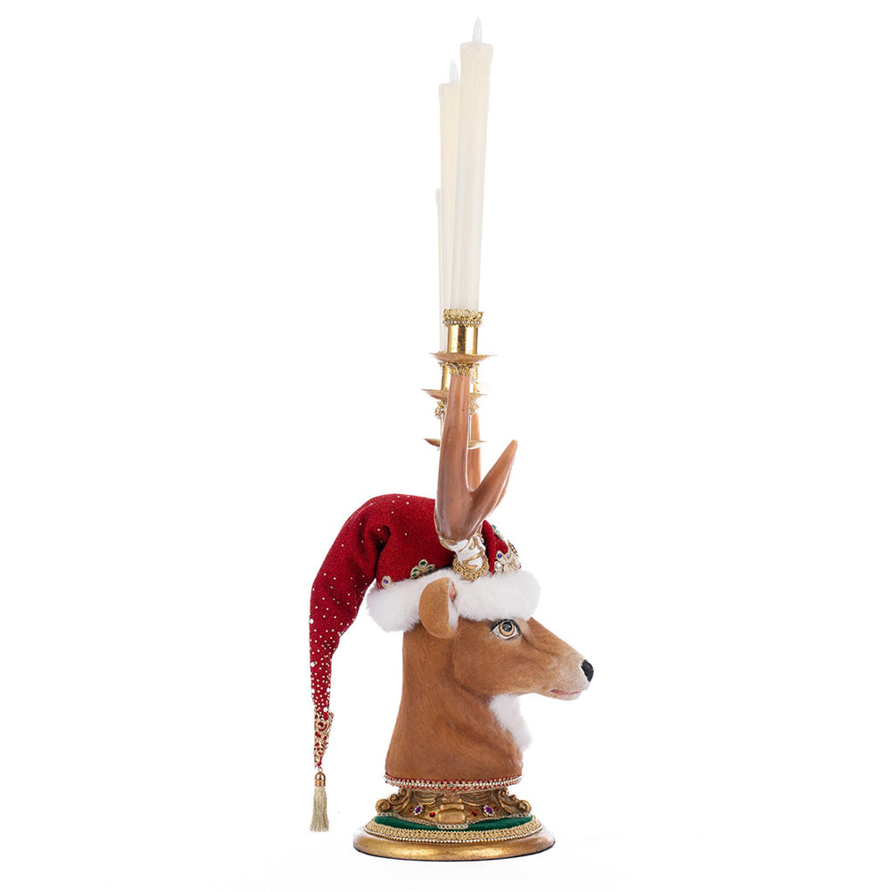 Christmas Ball Deer Head Candelabra by Katherine's Collection-1