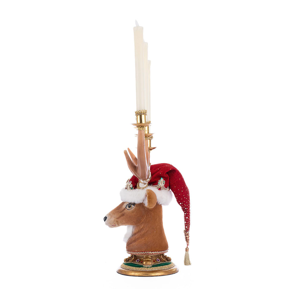 Christmas Ball Deer Head Candelabra by Katherine's Collection-2