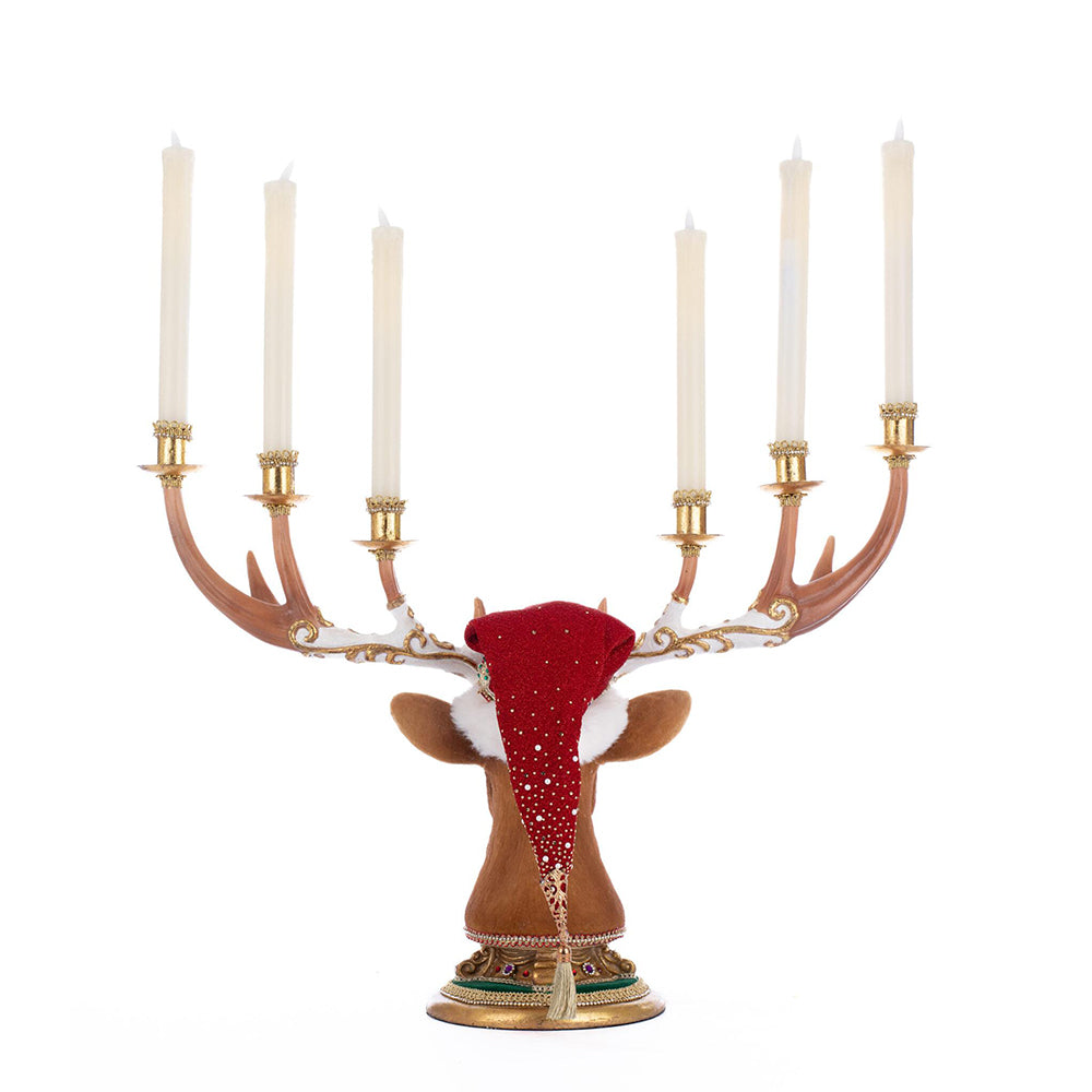 Christmas Ball Deer Head Candelabra by Katherine's Collection-3