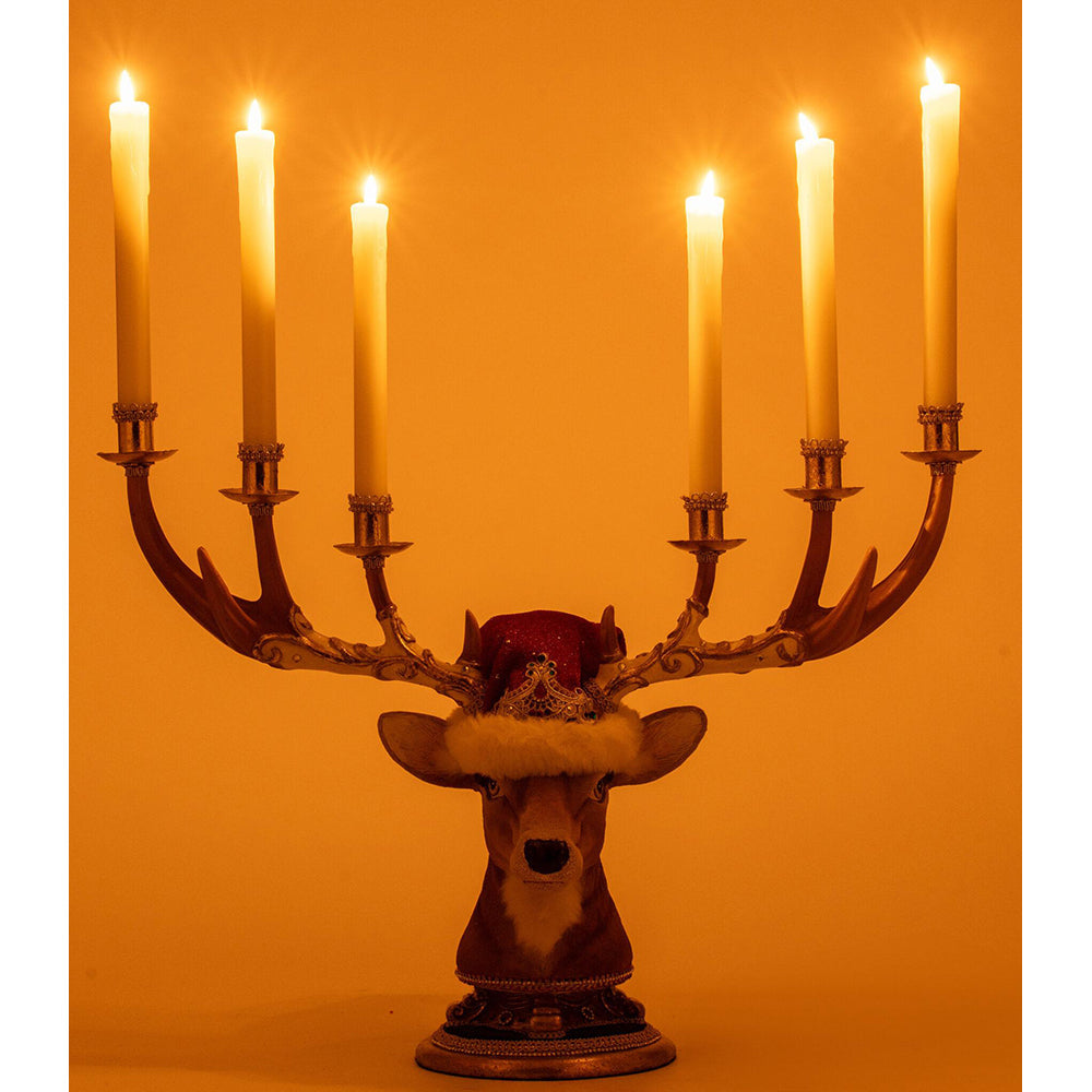 Christmas Ball Deer Head Candelabra by Katherine's Collection-4