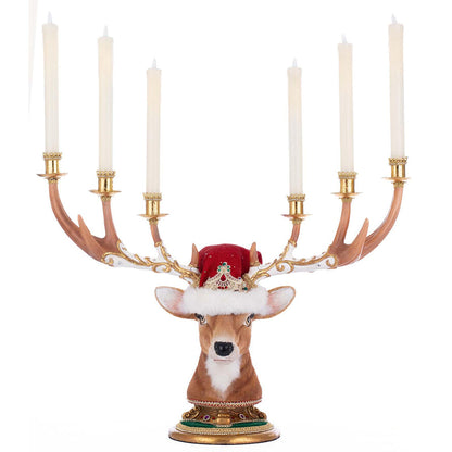 Christmas Ball Deer Head Candelabra by Katherine's Collection-0