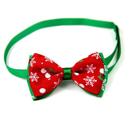 Christmas Pet Bow Ties - Festive Handmade Accessories For Dogs And Cats-4