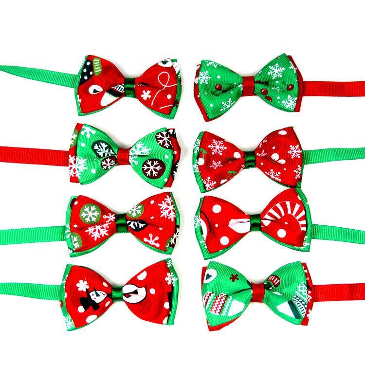 Christmas Pet Bow Ties - Festive Handmade Accessories For Dogs And Cats-2