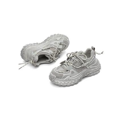Chunky Sole Grey Performance Sneakers-4