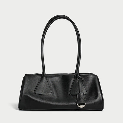 Classic Baguette Leather Shoulder Bag-0