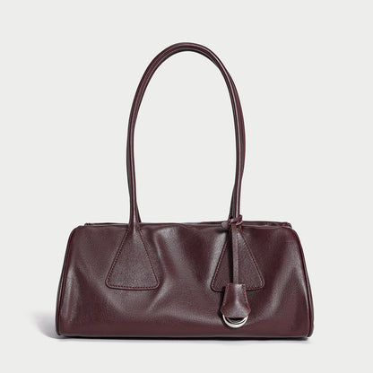 Classic Baguette Leather Shoulder Bag-6