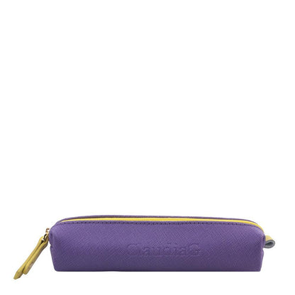 Comfy Leather Pouch -Plum-0