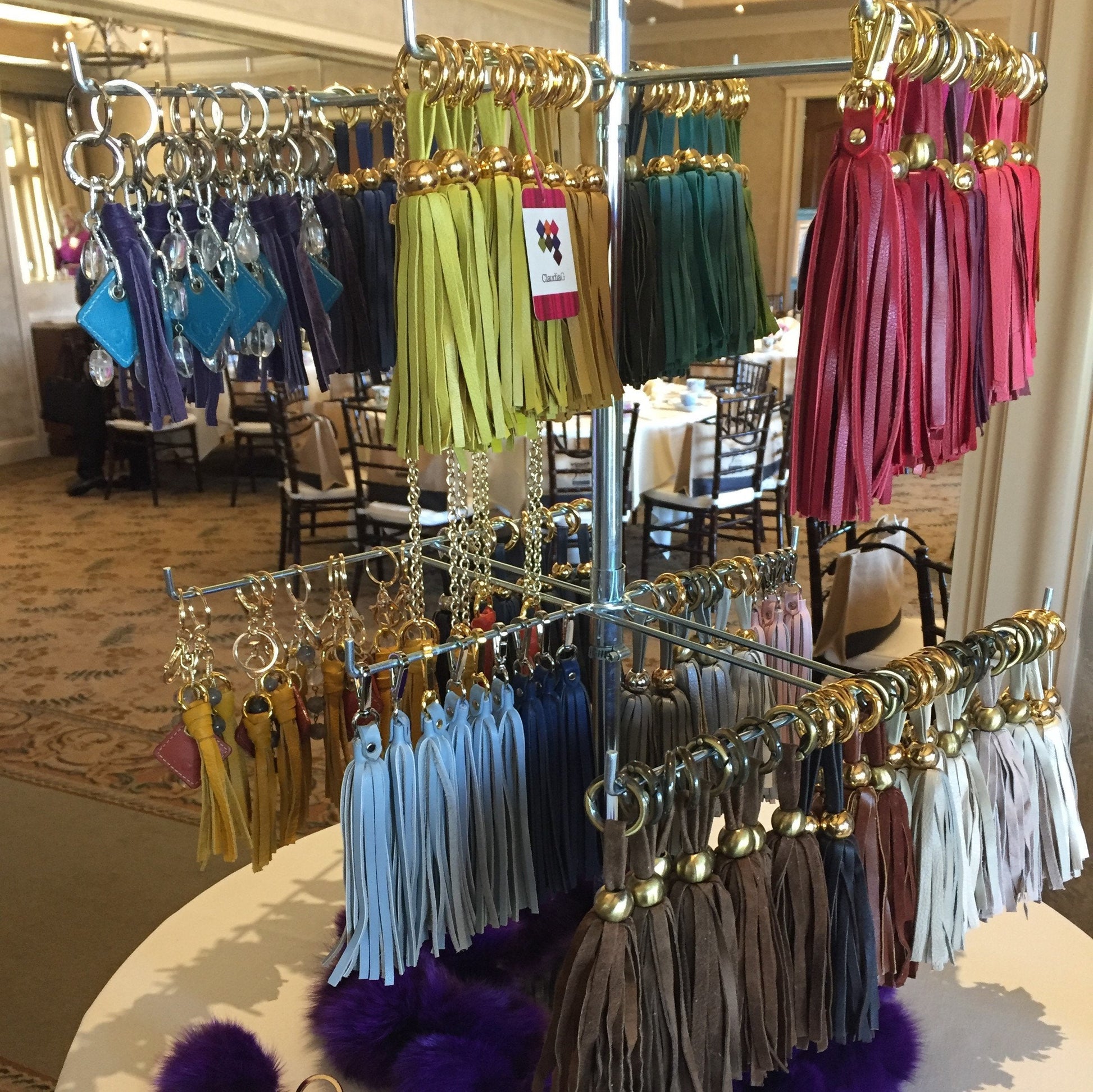 Leather Tassel - Gold/Goldenrod-1