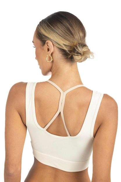 Cleo Color Block Activewear Sportsbra in Beige-2