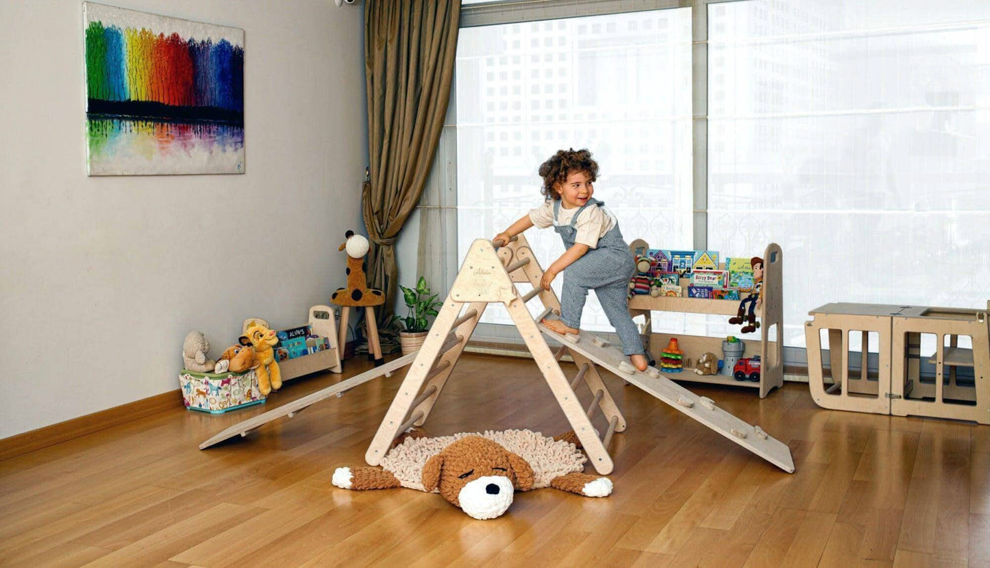 Climbing Triangle with Ramp | Foldable Montessori Climbing Set-7