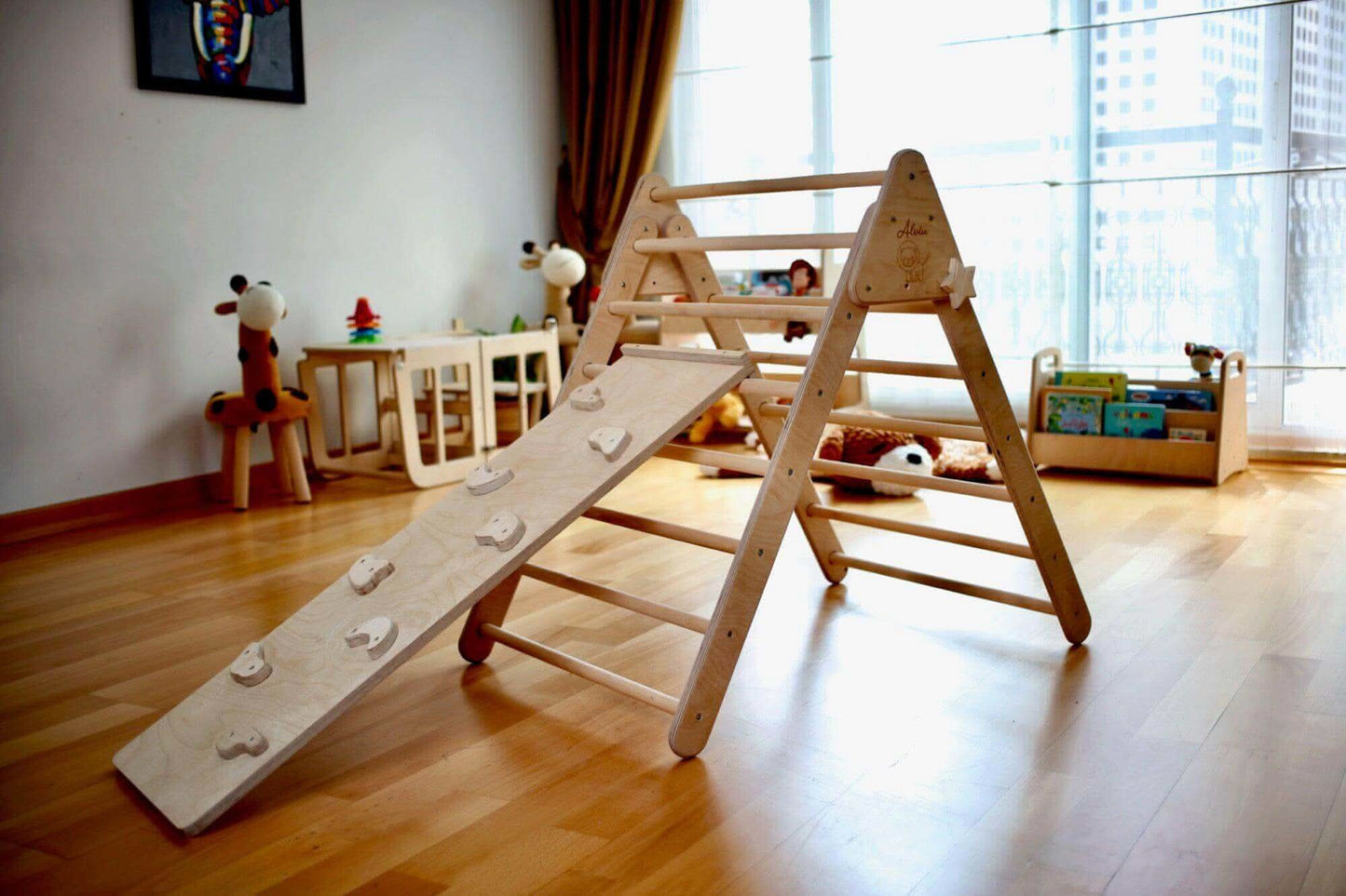 Climbing Triangle with Ramp | Foldable Montessori Climbing Set-5