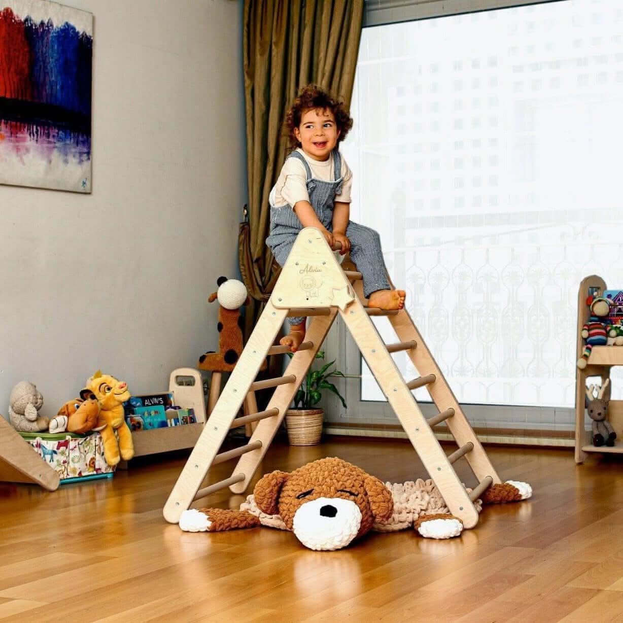 Climbing Triangle with Ramp | Foldable Montessori Climbing Set-3