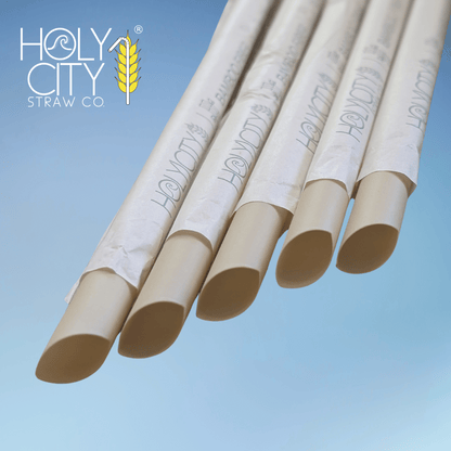 8.7" Wrapped Boba Bamboo Fiber Straws | 12mm-1