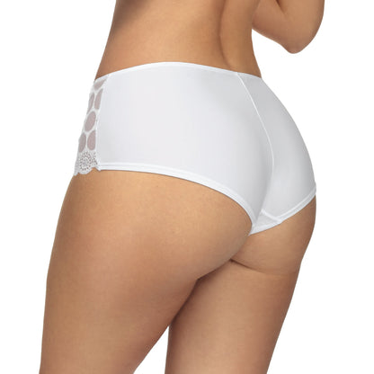 Sheer Mesh Boyshort Panty Coco White-1
