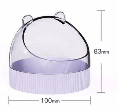 Colorful Candy Acrylic Hamster Food Basin With Gold Wire Feeder-5