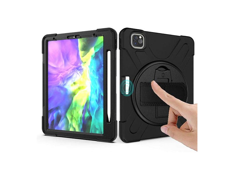 Coque Securit rotative iPad 12.9 (2020 - 4th gen) Noir - Noir-2