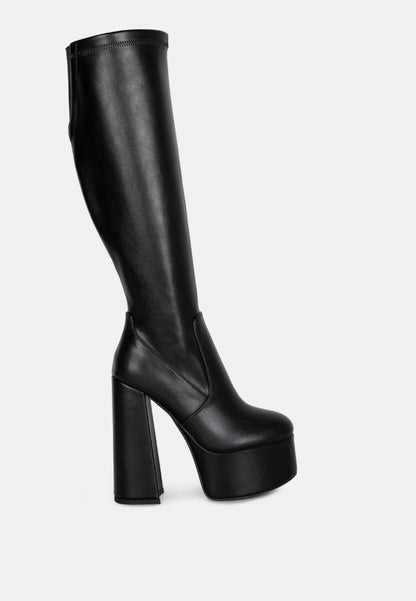 Coraline High Block Heeled Calf Boots-3