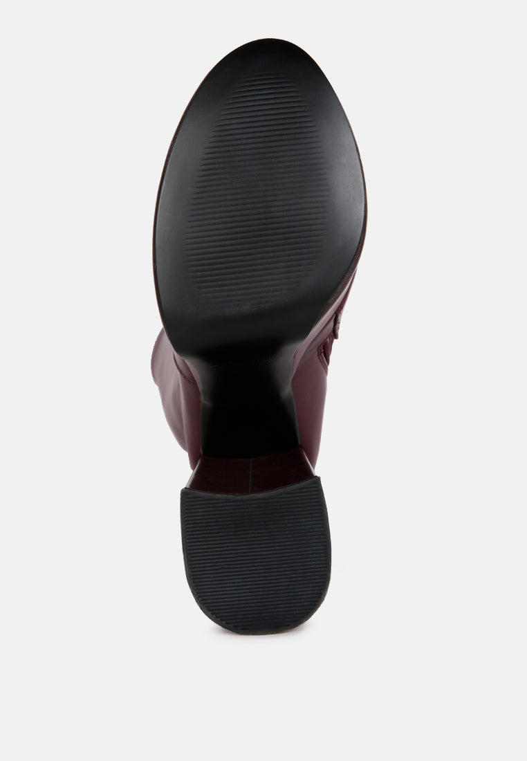 Coraline High Block Heeled Calf Boots-2