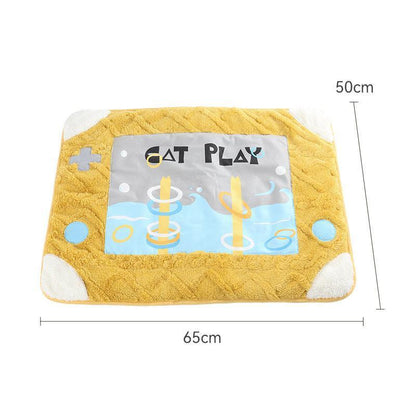 Cozy Cave Cat Bed: Arctic Velvet Game Console-2