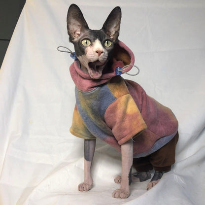Cozy Pet Lovers' Tie-Dye Hooded Sweater For Autumn And Winter-5