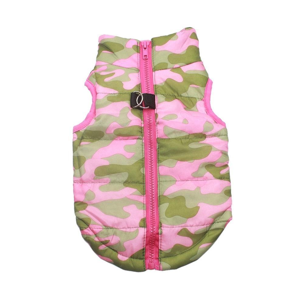 Cozy Striped Pet Jacket With Traction Buckle - Perfect For Autumn And Winter!-10