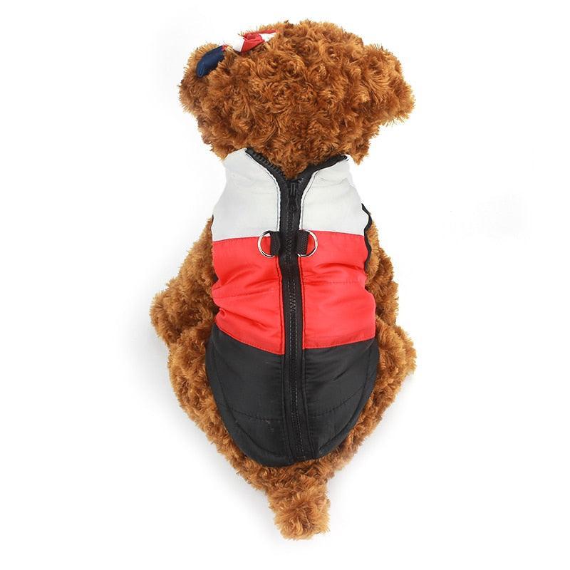 Cozy Striped Pet Jacket With Traction Buckle - Perfect For Autumn And Winter!-2