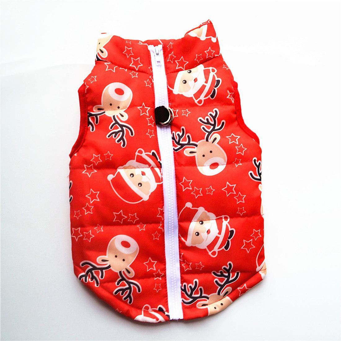 Cozy Striped Pet Jacket With Traction Buckle - Perfect For Autumn And Winter!-6