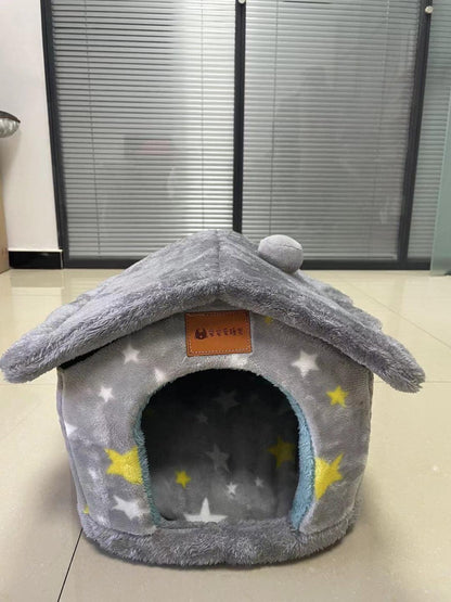 Cozyfold Pet House: Foldable Winter Bed & Enclosed Cave For Dogs And Cats-8