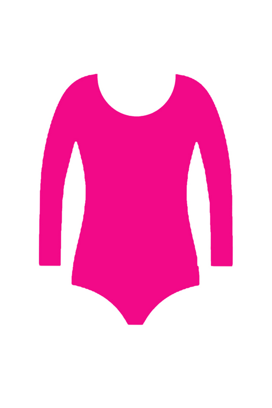 Crazy Chick Girls Cotton Full Sleeve Pink Leotard-0